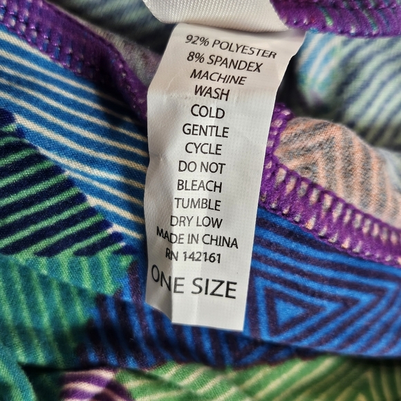 LulaRoe Leggings Womens One Size Multicolor Geometric Butter Soft Yoga Pants - Picture 6 of 8